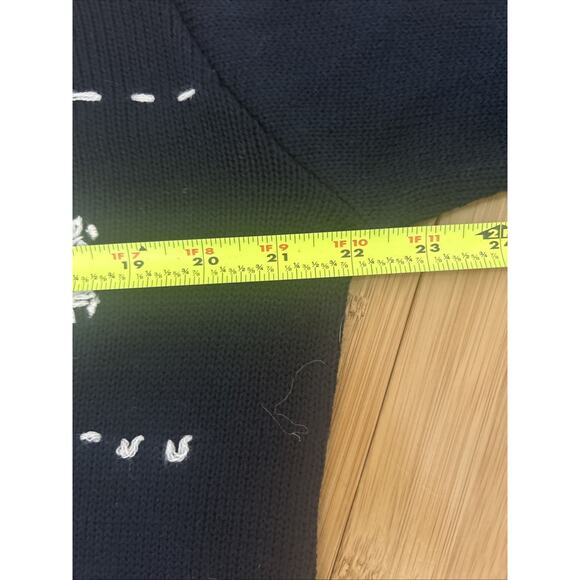 Vintage Nordic Snowflake Turtleneck Sweater Embroidered Cozy Winter Sz M - Picture 5 of 6